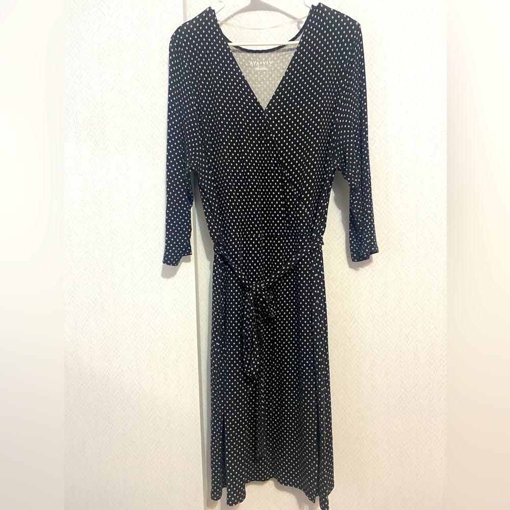 Priced to sell!!! Black polka dot wrap dress